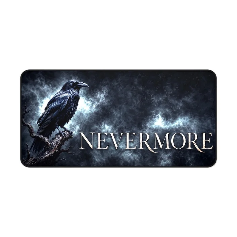Nevermore Desk Mat: The Raven · left or right handed. Your Minor Obsessions listing photograph.